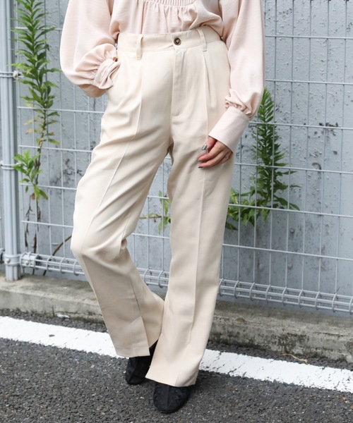 ap retro(アプレトロ)の「スリットスラックスパンツ<セミフレア>(スラックス・レディース・ブラック/ピンク/グリーン/アイボリー・FREE)」の19枚目の写真