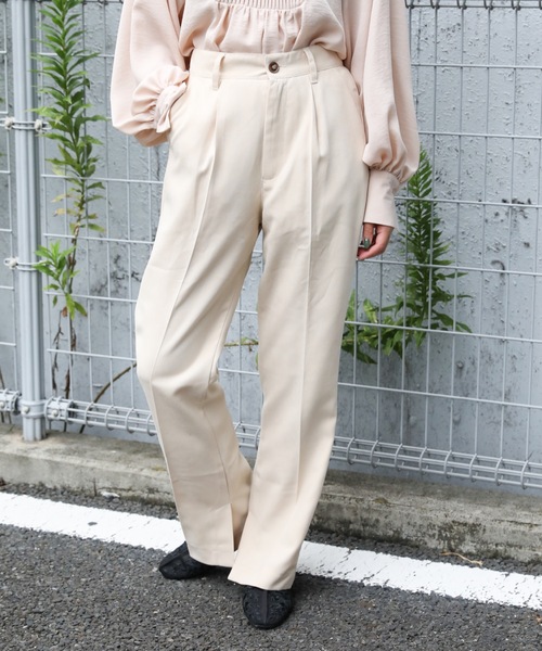 ap retro(アプレトロ)の「スリットスラックスパンツ<セミフレア>(スラックス・レディース・ブラック/ピンク/グリーン/アイボリー・FREE)」の20枚目の写真