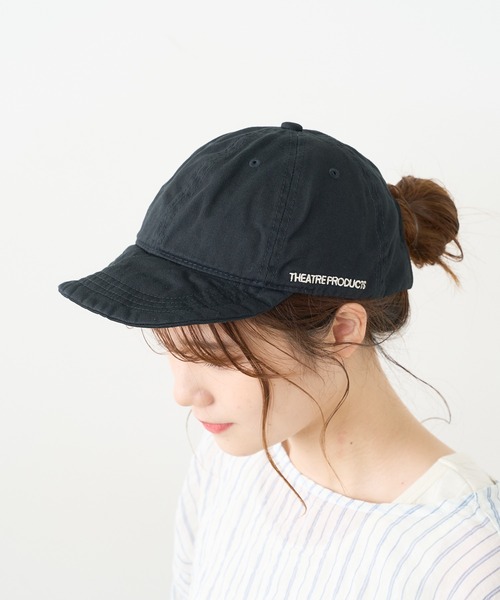 THEATRE PRODUCTS（シアタープロダクツ）の「THEATRE PRODUCTS　LOGO CAP／キャップ（キャップ・レディース・ベージュ/ブラック・FREE）」の4枚目の写真
