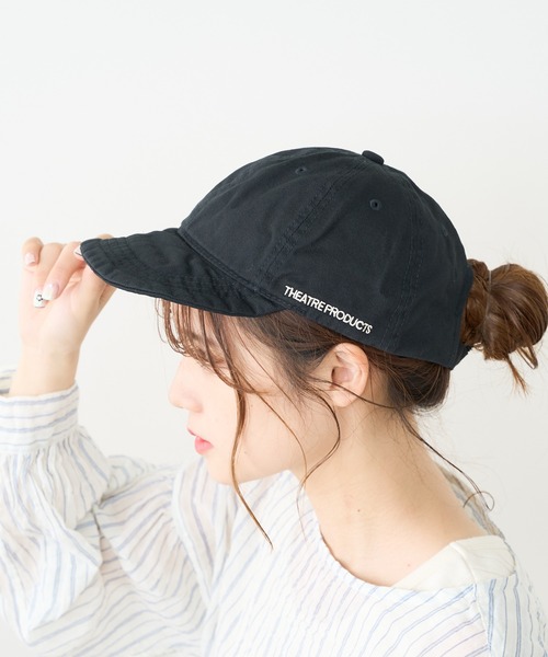 THEATRE PRODUCTS（シアタープロダクツ）の「THEATRE PRODUCTS　LOGO CAP／キャップ（キャップ・レディース・ベージュ/ブラック・FREE）」の5枚目の写真