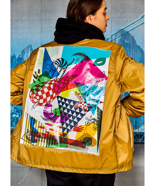 And A(アンドエー)の「AlexanderLeeChang アレキサンダーリーチャン / YOSHI47 COACH JKT 刺繍入り ボア コーチジャケット / AC032108(ブルゾン・メンズ・ブラック/ベージュ/グリーン・1/2/3)」の2枚目の写真