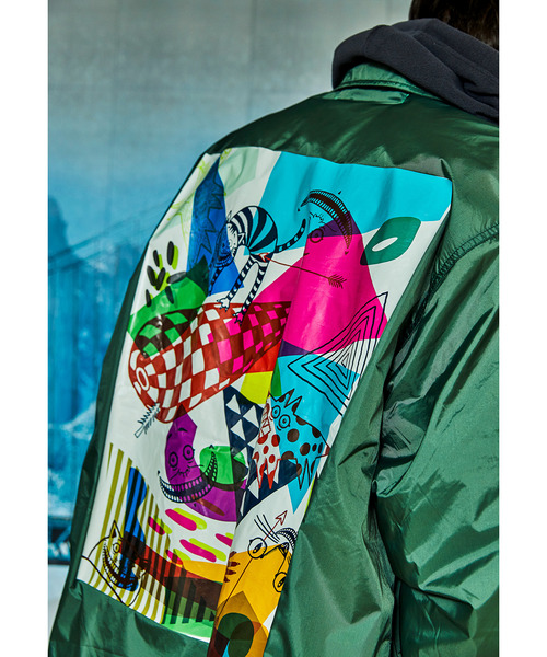 And A(アンドエー)の「AlexanderLeeChang アレキサンダーリーチャン / YOSHI47 COACH JKT 刺繍入り ボア コーチジャケット / AC032108(ブルゾン・メンズ・ブラック/ベージュ/グリーン・1/2/3)」の20枚目の写真