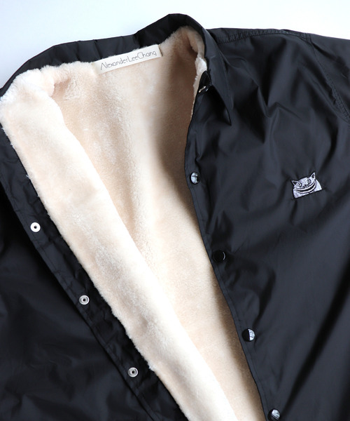 And A(アンドエー)の「AlexanderLeeChang アレキサンダーリーチャン / YOSHI47 COACH JKT 刺繍入り ボア コーチジャケット / AC032108(ブルゾン・メンズ・ブラック/ベージュ/グリーン・1/2/3)」の4枚目の写真