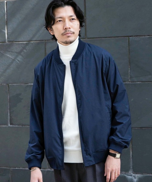 URBAN RESEARCH ROSSO MEN（アーバンリサーチロッソメン）の「MINOTECH撥水ライトウェザーMA-1（ブルゾン・メンズ・ネイビー/ブラック/オリーブ・MEDIUM/X-LARGE/LARGE）」の10枚目の写真