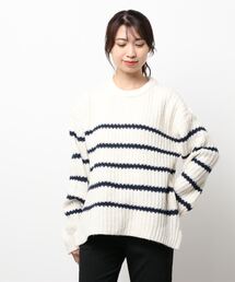 coca（coca） | モヘアタッチボーダーニット(ニット/セーター)