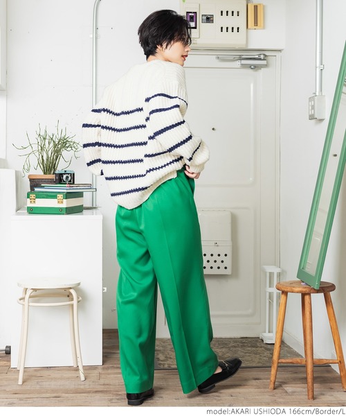 coca（coca）（コカ）の「モヘアタッチボーダーニット（ニット/セーター・レディース・その他・M/L）」の4枚目の写真