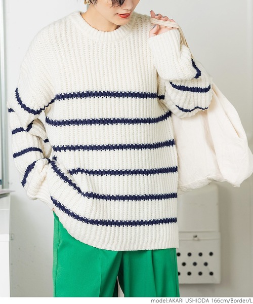 coca（coca）（コカ）の「モヘアタッチボーダーニット（ニット/セーター・レディース・その他・M/L）」の5枚目の写真