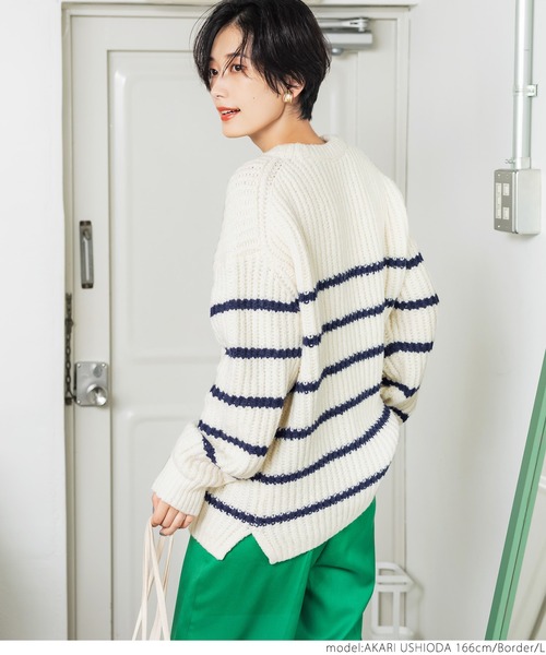 coca（coca）（コカ）の「モヘアタッチボーダーニット（ニット/セーター・レディース・その他・M/L）」の7枚目の写真