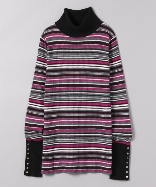 JEANASIS（ジーナシス）の「12GハイショクリブTTL/254753（ニット/セーター・レディース・ブラウン系その他/ブルー系その他/ピンク系その他・FREE）」の3枚目の写真