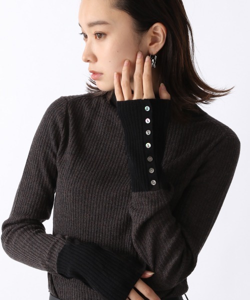 JEANASIS（ジーナシス）の「12GハイショクリブTTL/254753（ニット/セーター・レディース・ブラウン系その他/ブルー系その他/ピンク系その他・FREE）」の7枚目の写真