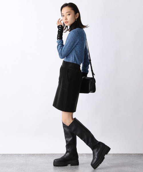 JEANASIS（ジーナシス）の「12GハイショクリブTTL/254753（ニット/セーター・レディース・ブラウン系その他/ブルー系その他/ピンク系その他・FREE）」の14枚目の写真