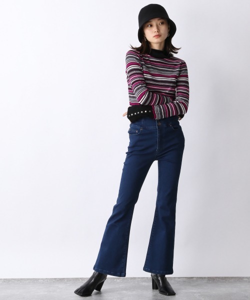 JEANASIS（ジーナシス）の「12GハイショクリブTTL/254753（ニット/セーター・レディース・ブラウン系その他/ブルー系その他/ピンク系その他・FREE）」の5枚目の写真