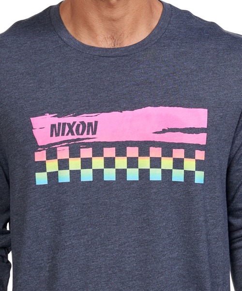 NIXON（ニクソン）の「【NIXON/ニクソン】Circuit L/S Tee 袖プリント　ロンT（Tシャツ/カットソー・メンズ・ブルー系その他・SMALL/LARGE/MEDIUM）」の4枚目の写真