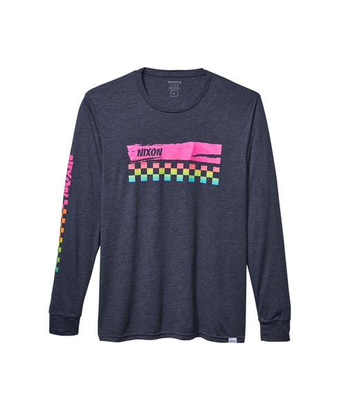 NIXON（ニクソン）の「【NIXON/ニクソン】Circuit L/S Tee 袖プリント　ロンT（Tシャツ/カットソー・メンズ・ブルー系その他・SMALL/LARGE/MEDIUM）」の2枚目の写真
