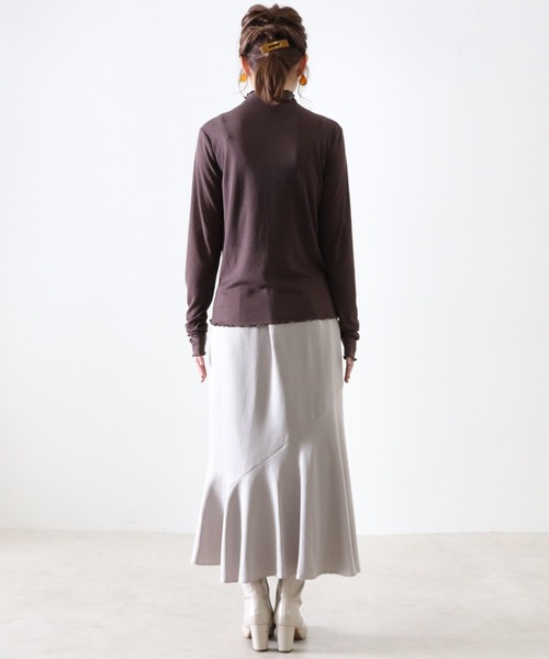 Cheek(チーク)の「シアーメローTOPS(Tシャツ/カットソー・レディース・アイボリー/ブラウン/ブルー/オレンジ・MEDIUM)」の18枚目の写真