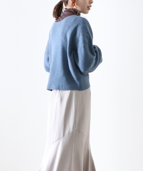 Cheek(チーク)の「シアーメローTOPS(Tシャツ/カットソー・レディース・アイボリー/ブラウン/ブルー/オレンジ・MEDIUM)」の15枚目の写真