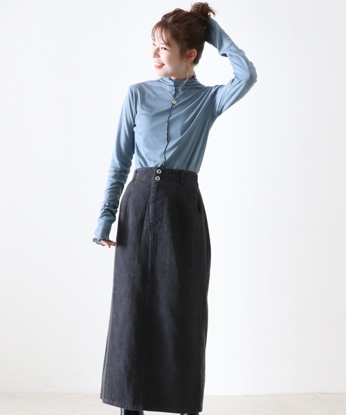 Cheek(チーク)の「シアーメローTOPS(Tシャツ/カットソー・レディース・アイボリー/ブラウン/ブルー/オレンジ・MEDIUM)」の11枚目の写真