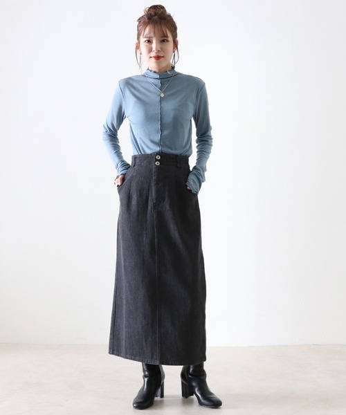 Cheek(チーク)の「シアーメローTOPS(Tシャツ/カットソー・レディース・アイボリー/ブラウン/ブルー/オレンジ・MEDIUM)」の21枚目の写真