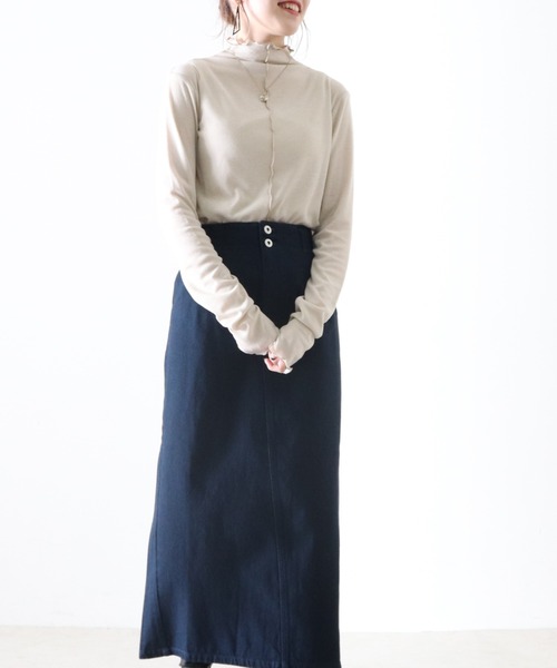 Cheek(チーク)の「シアーメローTOPS(Tシャツ/カットソー・レディース・アイボリー/ブラウン/ブルー/オレンジ・MEDIUM)」の9枚目の写真
