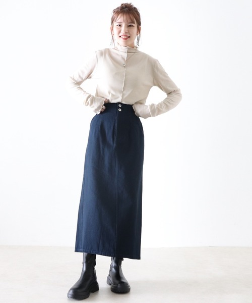 Cheek(チーク)の「シアーメローTOPS(Tシャツ/カットソー・レディース・アイボリー/ブラウン/ブルー/オレンジ・MEDIUM)」の19枚目の写真