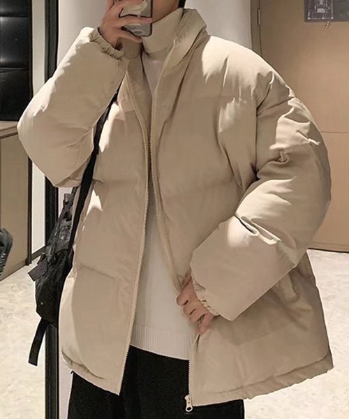 NOWLE（ノウル）の「【NOWLE】無地 シンプル スタンドカラー 中綿 ジャケット（ダウンジャケット/コート・メンズ・ブラック/オレンジ/ブルー/オフホワイト/グレー/コーラル/ライトグレー/ライトグリーン/ライトブルー/ライトピンク・X-LARGE/MEDIUM/LARGE）」の19枚目の写真