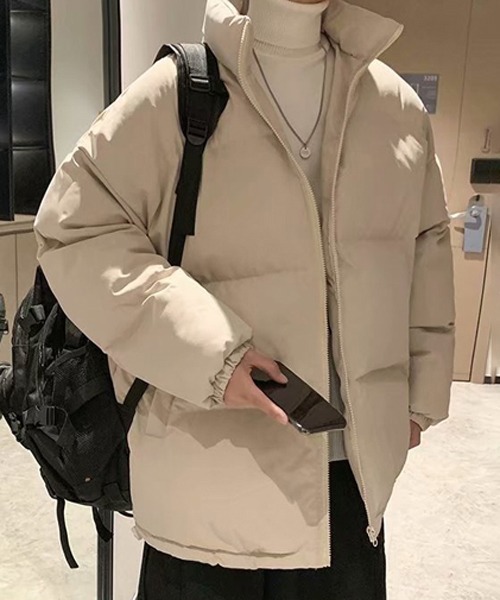 NOWLE（ノウル）の「【NOWLE】無地 シンプル スタンドカラー 中綿 ジャケット（ダウンジャケット/コート・メンズ・ブラック/オレンジ/ブルー/オフホワイト/グレー/コーラル/ライトグレー/ライトグリーン/ライトブルー/ライトピンク・X-LARGE/MEDIUM/LARGE）」の20枚目の写真