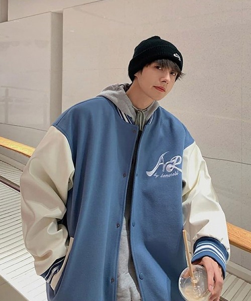 NO NEED（ノーニード）の「袖フェイクレザー切り替えBIシルエットG