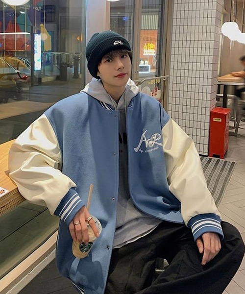 NO NEED（ノーニード）の「袖フェイクレザー切り替えBIシルエットG