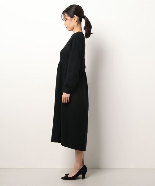 coca（coca）（コカ）の「バルーンスリーブニットワンピース（ワンピース・レディース・ブラック・M/L）」の5枚目の写真