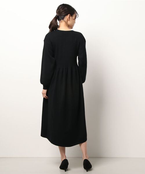 美品★バルーンスリーブニットワンピース coca（coca）（コカ）の「バルーンスリーブニットワンピース