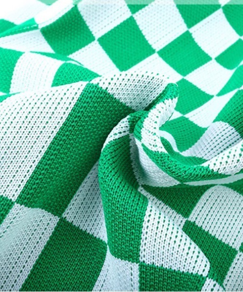 Port(ポート)の「ブロックチェック ニット トートバッグ #(トートバッグ・レディース・グリーン×ピンク/ホワイト×ブラック/ホワイト×グリーン・FREE)」の12枚目の写真