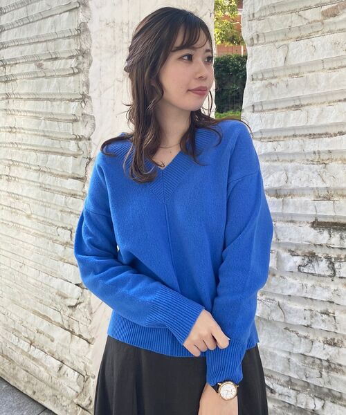 kolor Vネックセーター Pe強撚天竺ニット kolor】 Pe強撚天竺ニット – ONENESS ONLINE STORE