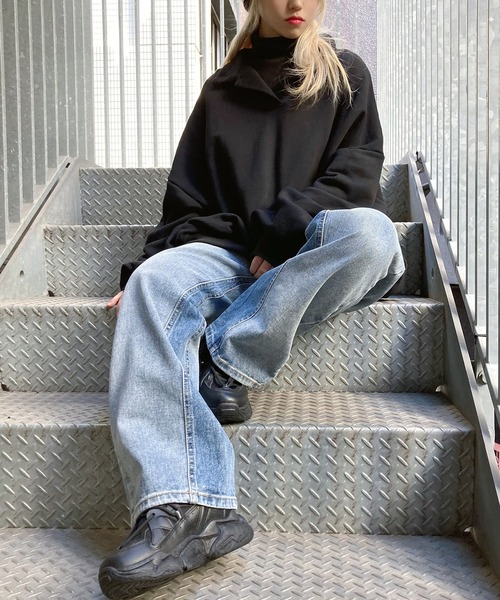 Figments（フィグメンツ）の「カラーブロックデニムパンツ（デニムパンツ・レディース・インディゴブルー・SMALL/MEDIUM）」の11枚目の写真