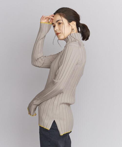 BEAUTY&YOUTH UNITED ARROWS(ビューティーアンドユースユナイテッドアローズ)の「BY ワイドリブ ハイネック プルオーバー -ウォッシャブル-(ニット/セーター・レディース・ダークブラウン/ナチュラル/ケリー/ブラック・FREE)」の14枚目の写真