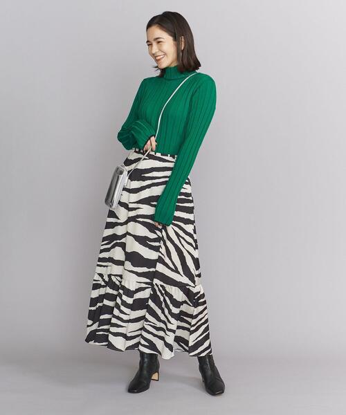 BEAUTY&YOUTH UNITED ARROWS(ビューティーアンドユースユナイテッドアローズ)の「BY ワイドリブ ハイネック プルオーバー -ウォッシャブル-(ニット/セーター・レディース・ダークブラウン/ナチュラル/ケリー/ブラック・FREE)」の16枚目の写真