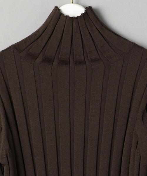 BEAUTY&YOUTH UNITED ARROWS(ビューティーアンドユースユナイテッドアローズ)の「BY ワイドリブ ハイネック プルオーバー -ウォッシャブル-(ニット/セーター・レディース・ダークブラウン/ナチュラル/ケリー/ブラック・FREE)」の21枚目の写真