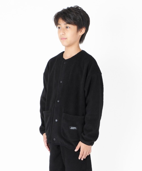GLAZOS（グラソス）の「【セットアイテム】ボアフリース・カーディガン＋イージーパンツ（カーディガン/ボレロ・キッズ・ブラック/ベージュ/カーキ・130cm/140cm/150cm/160cm/170cm）」の18枚目の写真
