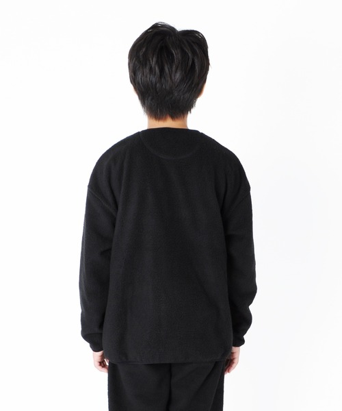GLAZOS（グラソス）の「【セットアイテム】ボアフリース・カーディガン＋イージーパンツ（カーディガン/ボレロ・キッズ・ブラック/ベージュ/カーキ・130cm/140cm/150cm/160cm/170cm）」の21枚目の写真