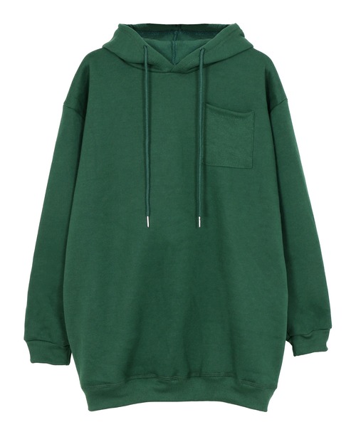 Figments（フィグメンツ）の「バックデザインパーカー(裏起毛）（パーカー・レディース・ブラック/グリーン・FREE）」の6枚目の写真