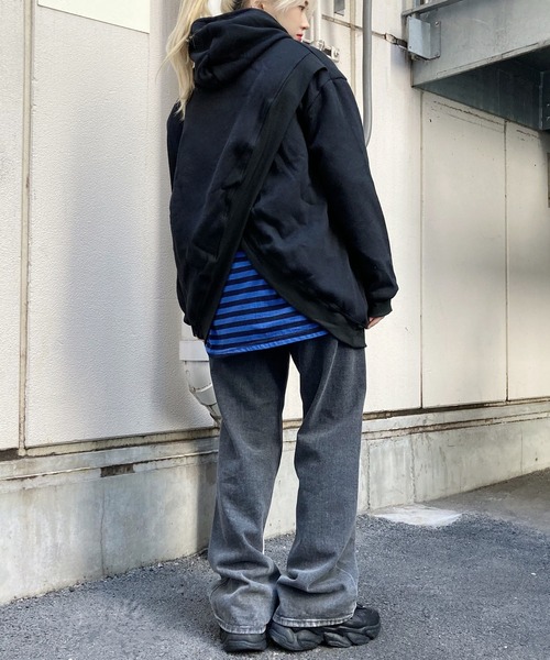 Figments（フィグメンツ）の「バックデザインパーカー(裏起毛）（パーカー・レディース・ブラック/グリーン・FREE）」の15枚目の写真