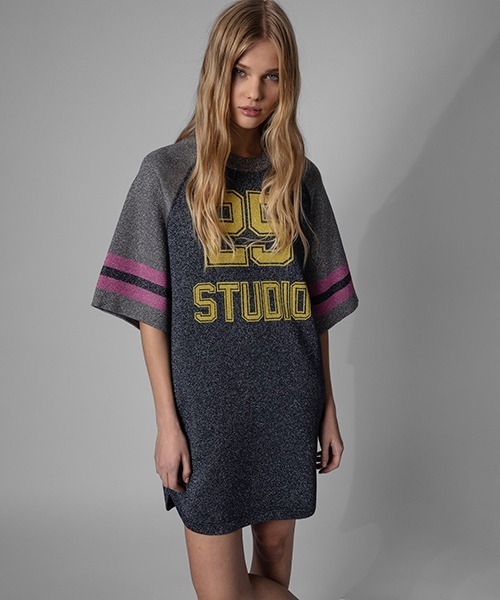 ZADIG&VOLTAIRE(ザディグ エ ヴォルテール)の「ALLY LUREX SHOW(ワンピース・レディース・グレー・S/XS/M)」の6枚目の写真
