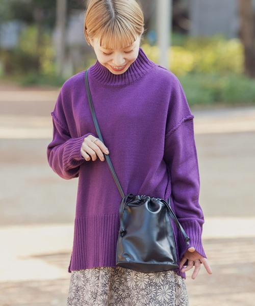 ITEMS URBANRESEARCH（アイテムズ アーバンリサーチ）の「PUキンチャクショルダー（ショルダーバッグ・レディース・グリーン/ブロンズ/ブラック・-）」の8枚目の写真