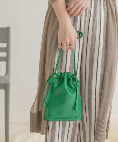 ITEMS URBANRESEARCH（アイテムズ アーバンリサーチ）の「PUキンチャクショルダー（ショルダーバッグ・レディース・グリーン/ブロンズ/ブラック・-）」の10枚目の写真