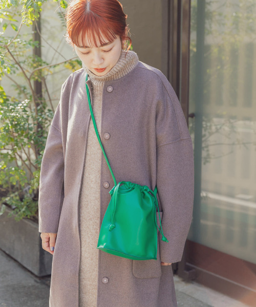 ITEMS URBANRESEARCH（アイテムズ アーバンリサーチ）の「PUキンチャクショルダー（ショルダーバッグ・レディース・グリーン/ブロンズ/ブラック・-）」の12枚目の写真