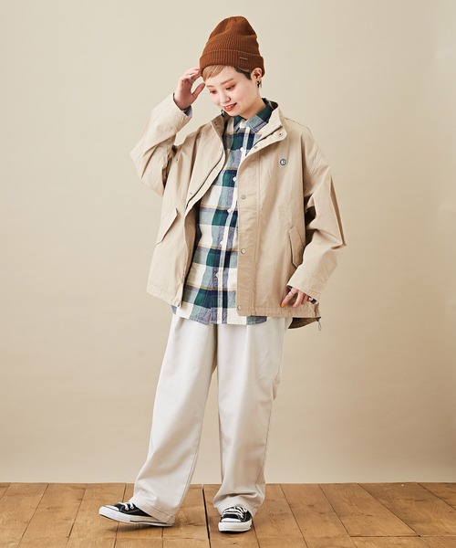 CUBE SUGAR（キューブシュガー）の「ツイル ウエストゴム 無地 タックパンツ（その他パンツ・レディース・ライトグレー/ブラック/ベージュ/グリーン・M）」の6枚目の写真