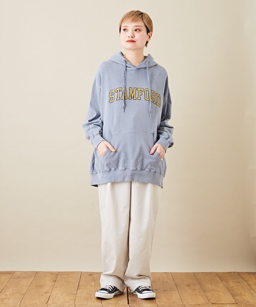 CUBE SUGAR（キューブシュガー）の「ツイル ウエストゴム 無地 タックパンツ（その他パンツ・レディース・ライトグレー/ブラック/ベージュ/グリーン・M）」の7枚目の写真