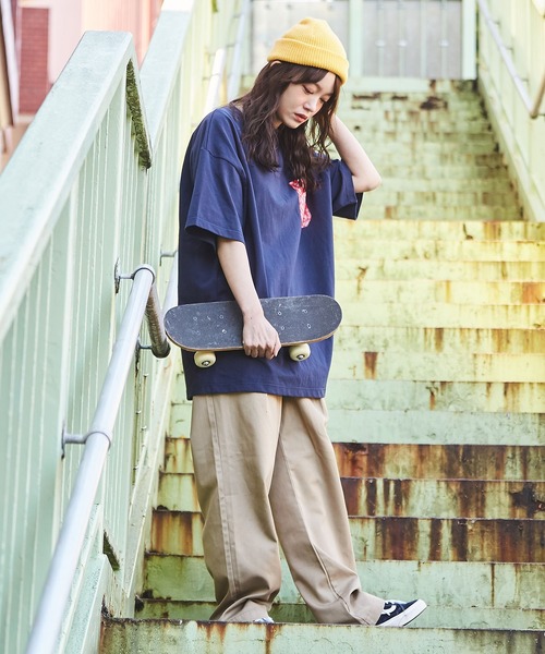 CUBE SUGAR（キューブシュガー）の「ツイル ウエストゴム 無地 タックパンツ（その他パンツ・レディース・ライトグレー/ブラック/ベージュ/グリーン・M）」の14枚目の写真