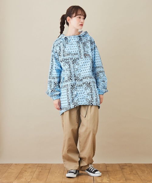 CUBE SUGAR（キューブシュガー）の「ツイル ウエストゴム 無地 タックパンツ（その他パンツ・レディース・ライトグレー/ブラック/ベージュ/グリーン・M）」の15枚目の写真