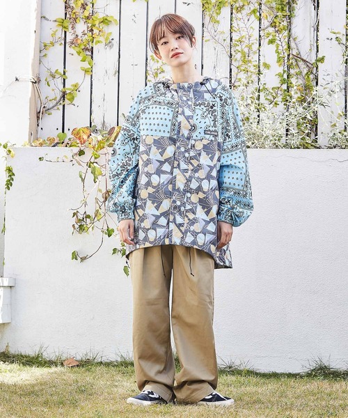 CUBE SUGAR（キューブシュガー）の「ツイル ウエストゴム 無地 タックパンツ（その他パンツ・レディース・ライトグレー/ブラック/ベージュ/グリーン・M）」の17枚目の写真