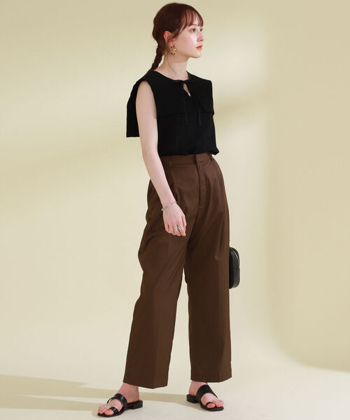 Ray BEAMS(レイビームス)の「Ray BEAMS / セーラーカラー ノースリーブ トップス(Tシャツ/カットソー・レディース・ホワイト/ブラック・ONE SIZE)」の17枚目の写真